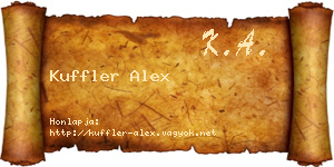 Kuffler Alex névjegykártya