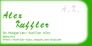 alex kuffler business card